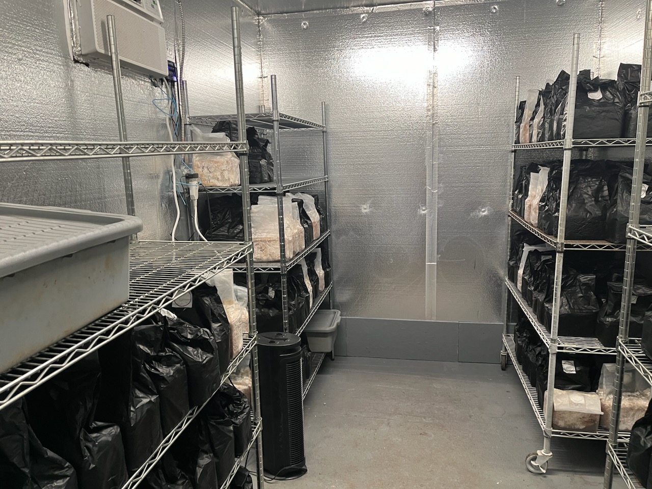 Indoor mushroom growing facility